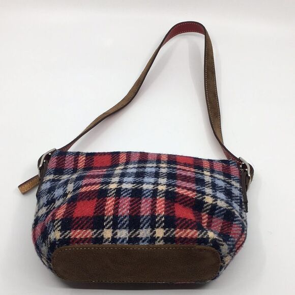 Vintage Y2K Coach Holiday Plaid Wool Mini Bag - Picture 7 of 17